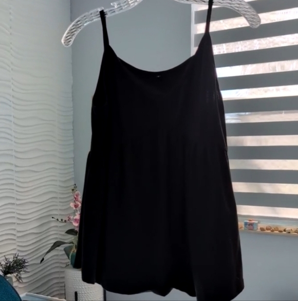 Spring Top Black Knit Camisole Spaghetti Strap Tank Top Large Cami - Picture 2 of 9